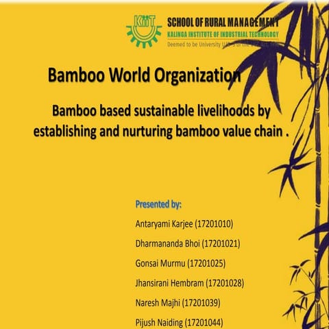 Bamboo  sustainable livelihood