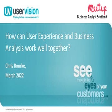 How can User Experience (UX) and Business Analysis (BA) work together?Busines...
