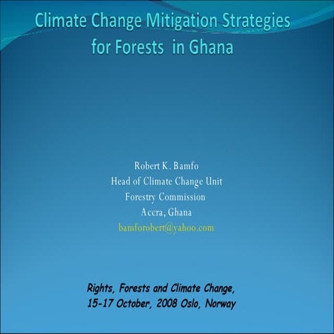 National REDD strategy Ghana