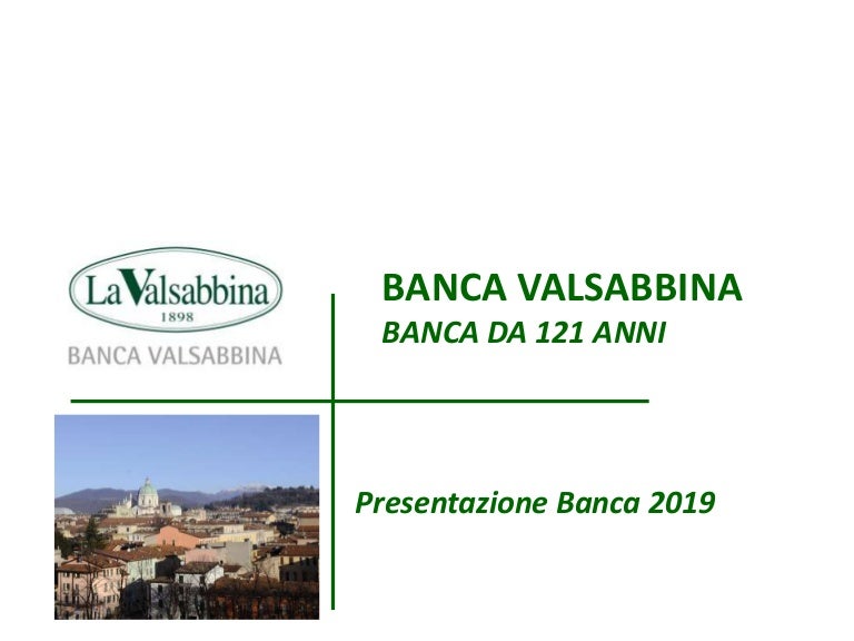 Banca valsabbina presentazione 2019