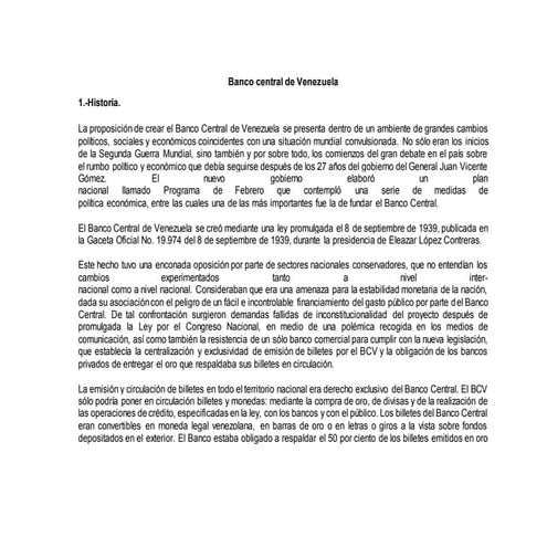 Banco central de venezuela
