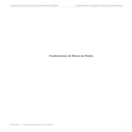 Banco de dados apostila