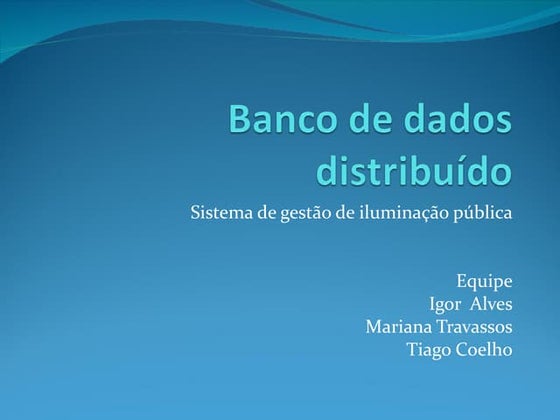 Bancos de Dados Distribuídos