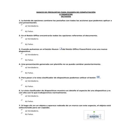 Banco de preguntas para examen de computación octavo ii tri 2010