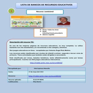 Banco de recursos educativos