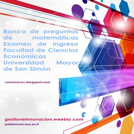 Banco Matematicas FCE UMSS