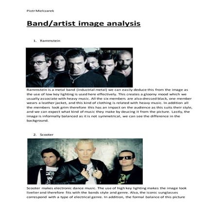 Band research analysis