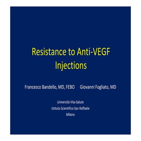 Bandello resistance to anti vegf injections