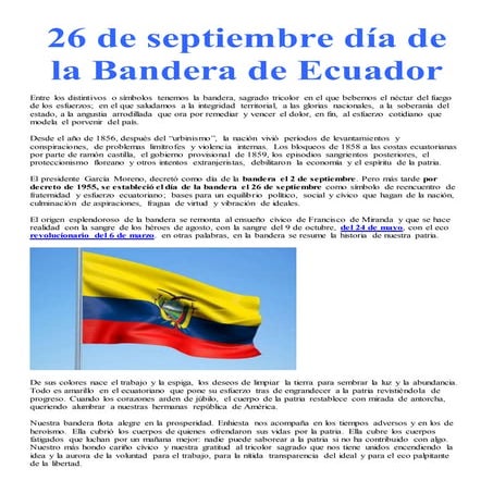Día de la bandera ecuador 26. | DOCX