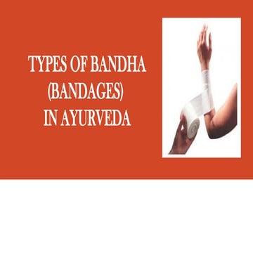 BANDHA (BANDAGES) PPT.pptx ayurveda shalya tantra