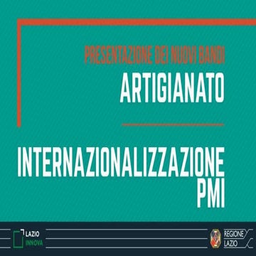 Bandi artigianato e internazionalizzazione