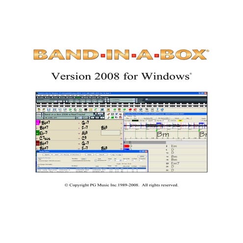 Band In A Box 2008 Upgrade Manual