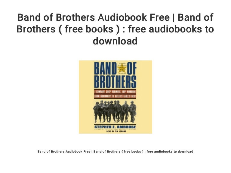 Band Of Brothers Book Cover