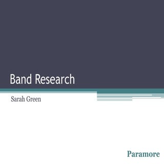 A2 Media Studies: Band Research (Pa...