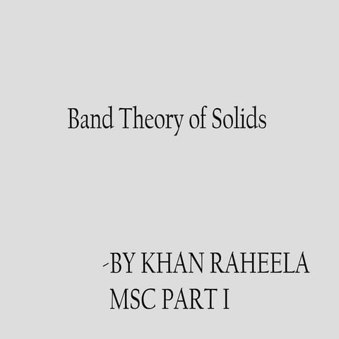 Band theory