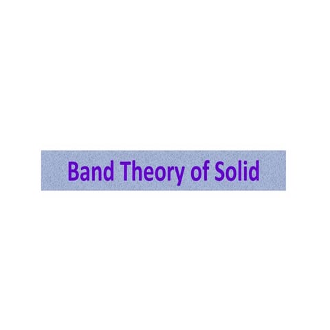 B.Tech sem I Engineering Physics U-II Chapter 1-Band theory of solid