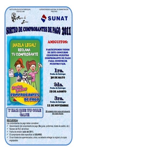 Baner   concurso comprobantes de pago 2011 - sunat