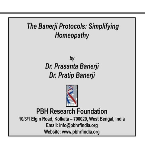 Banerji Protocols - Leverfalen 