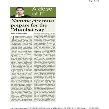 Urban health and wellbeing : Kapil Khandelwal, EquNev Capital, www.equnev.com