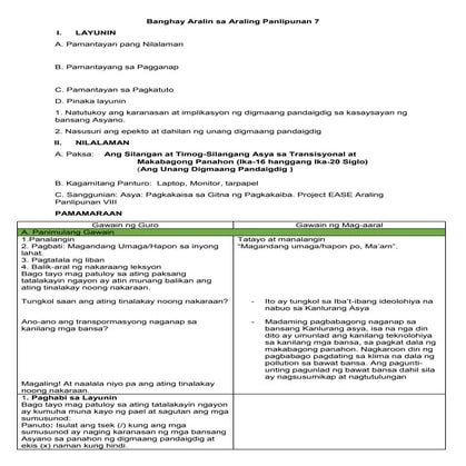 Banghay Aralin sa Araling Panlipunan 7 10.docx