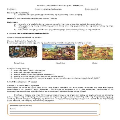 Banghay aralin sa araling panlipunan 8