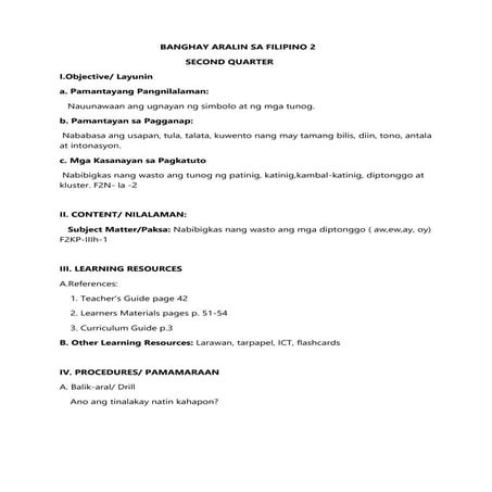 BANGHAY ARALIN SA FILIPINO 1 cot.docx