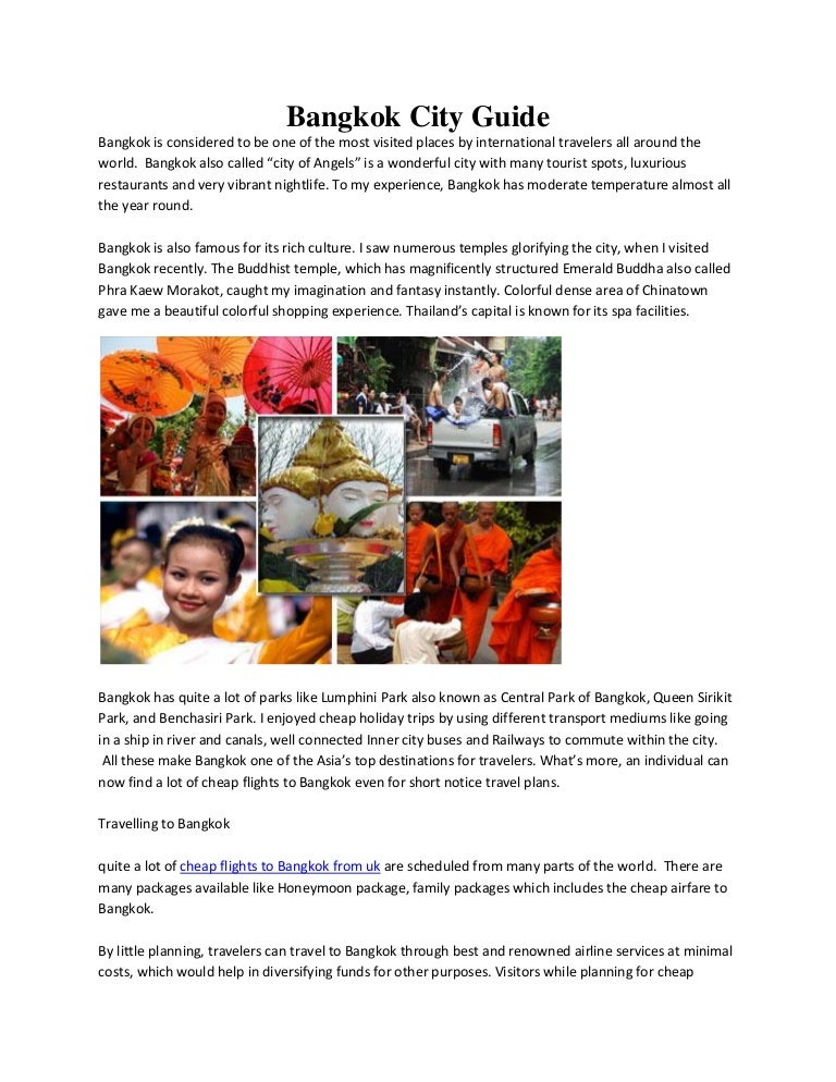 Bangkok city guide