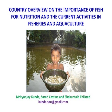 Bangladesh: Country Overview on the Importance of Fish for Nutrition and the ...