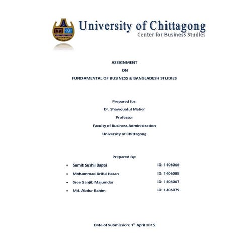 Financial Administration Bangladesh Chapter 5