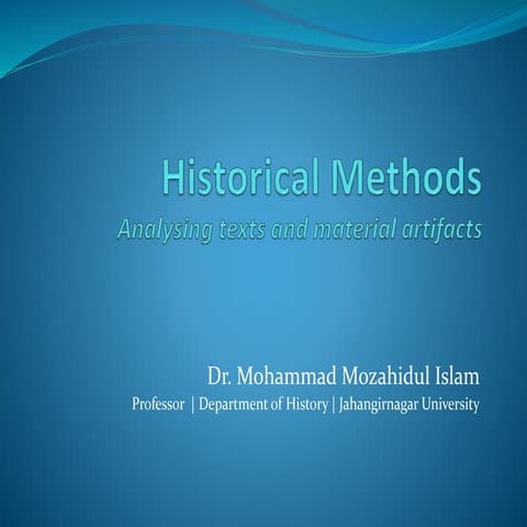 Bangladesh studies lec 1 historical methods