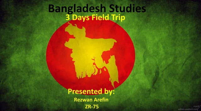 Bangladesh studies presentation