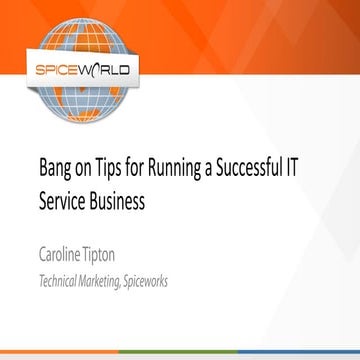 Bang on tips for running a successful IT service business