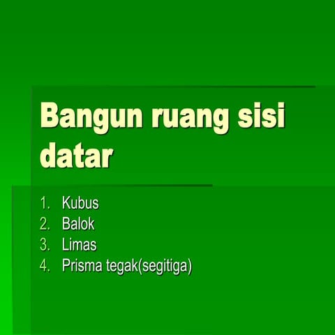Bangun ruang sisi datar