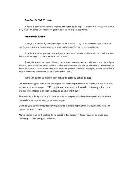 Banho de sal grosso