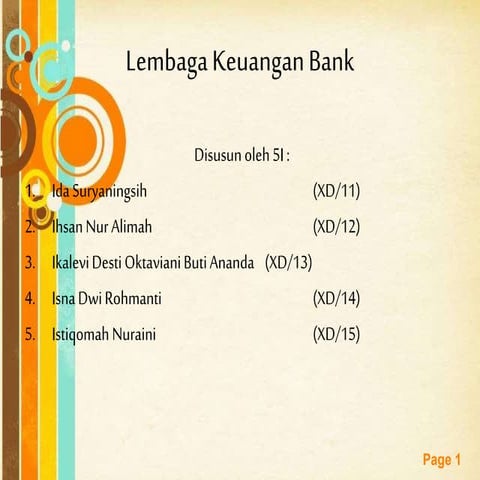 LEMBAGA KEUANGAN BANK