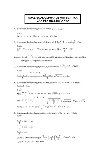 Hand Out Pembinaan Olimpiade Matematika Sma
