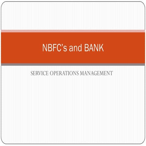Bank and nbfc’s