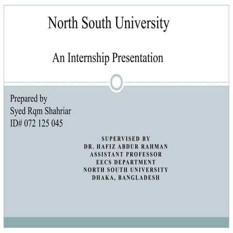 An Internship Presentation ! Bank asia !!