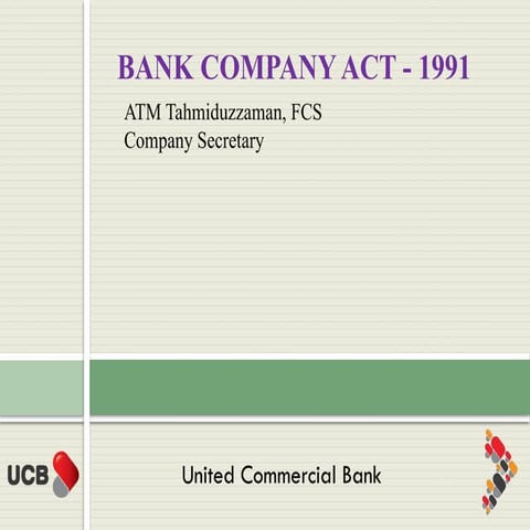 Bank Company Act summary.pptx........... | PPTX