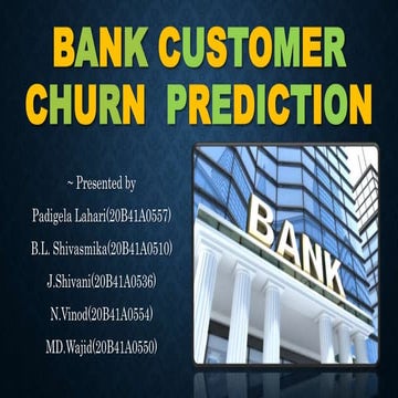 BANK CUSTOMER CHURN predictio mkini projectn
