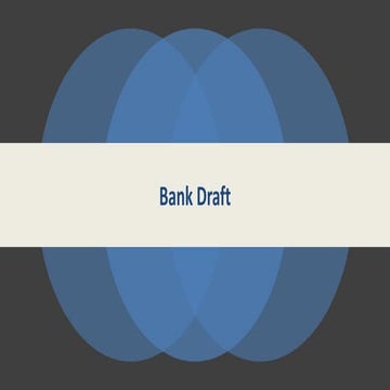 Bank draft and pay order