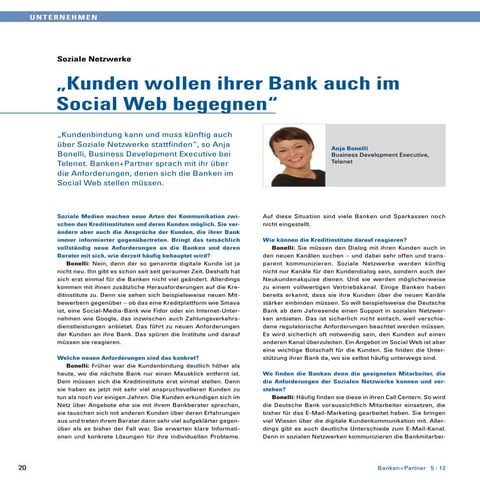 Banken + partner, Interview, 5/2012