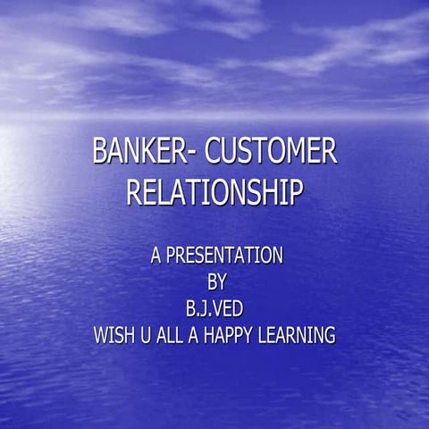 Banker customer relationship d[1]