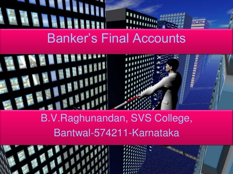Banker S Final Accounts B V Raghunandan