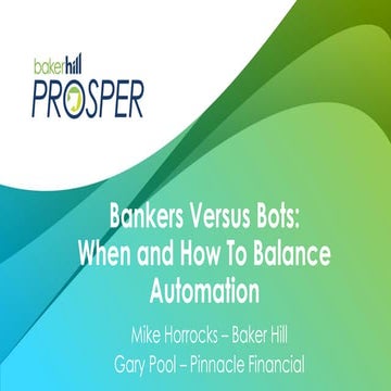 Bankers Versus Bots