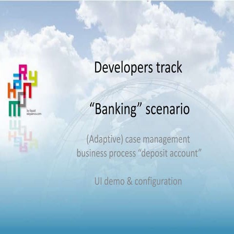 Create a WEB 2.0 banking application. Adaptive Case Management. Secure and sc...