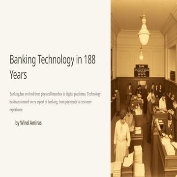 Banking Technology in 188 Years and progressing