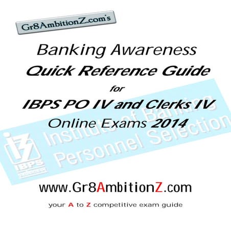Banking awareness quick reference guide 2014   gr8 ambitionz