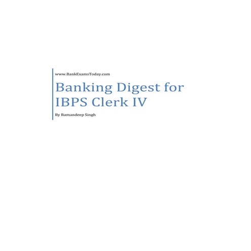 Banking digest   ibps clerk