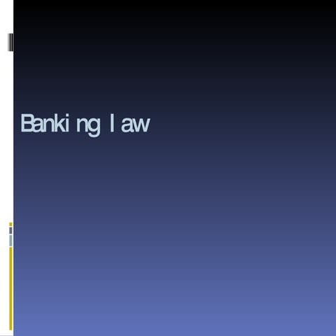 Banking Law